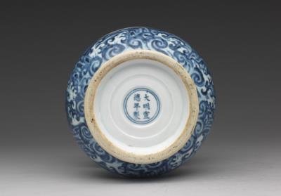 图片[2]-Zhadou spittoon with decoration of plantain leaves in underglaze blue, Ming dynasty, Zhengde reign (1506-1521)-China Archive